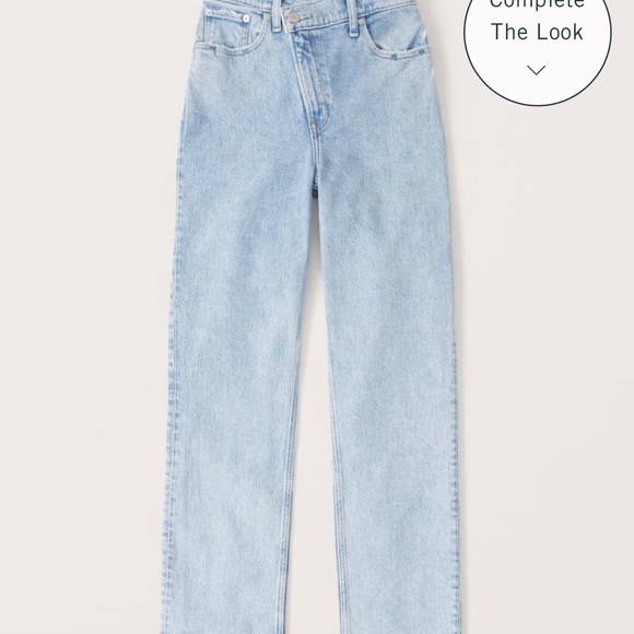 Abercrombie & Fitch Cross Button The Dad High Rise Jean 33/16 - Picture 3 of 11